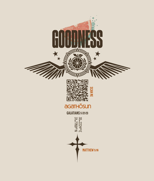 GOODNESS – Agathosune, The Moral Backbone, Heavyweight Cotton Tee