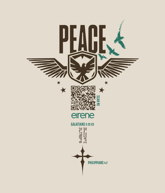 PEACE – Eirene, Counterculture Calm, Heavyweight Cotton Tee