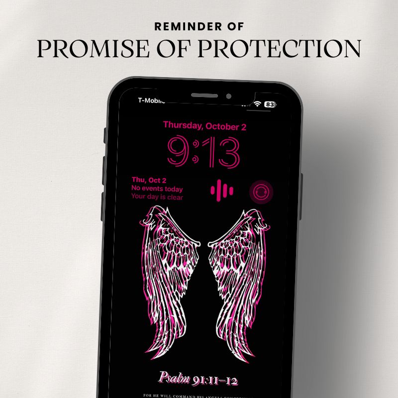 Guardian Angel Wallpaper – Psalm 91:11–12
