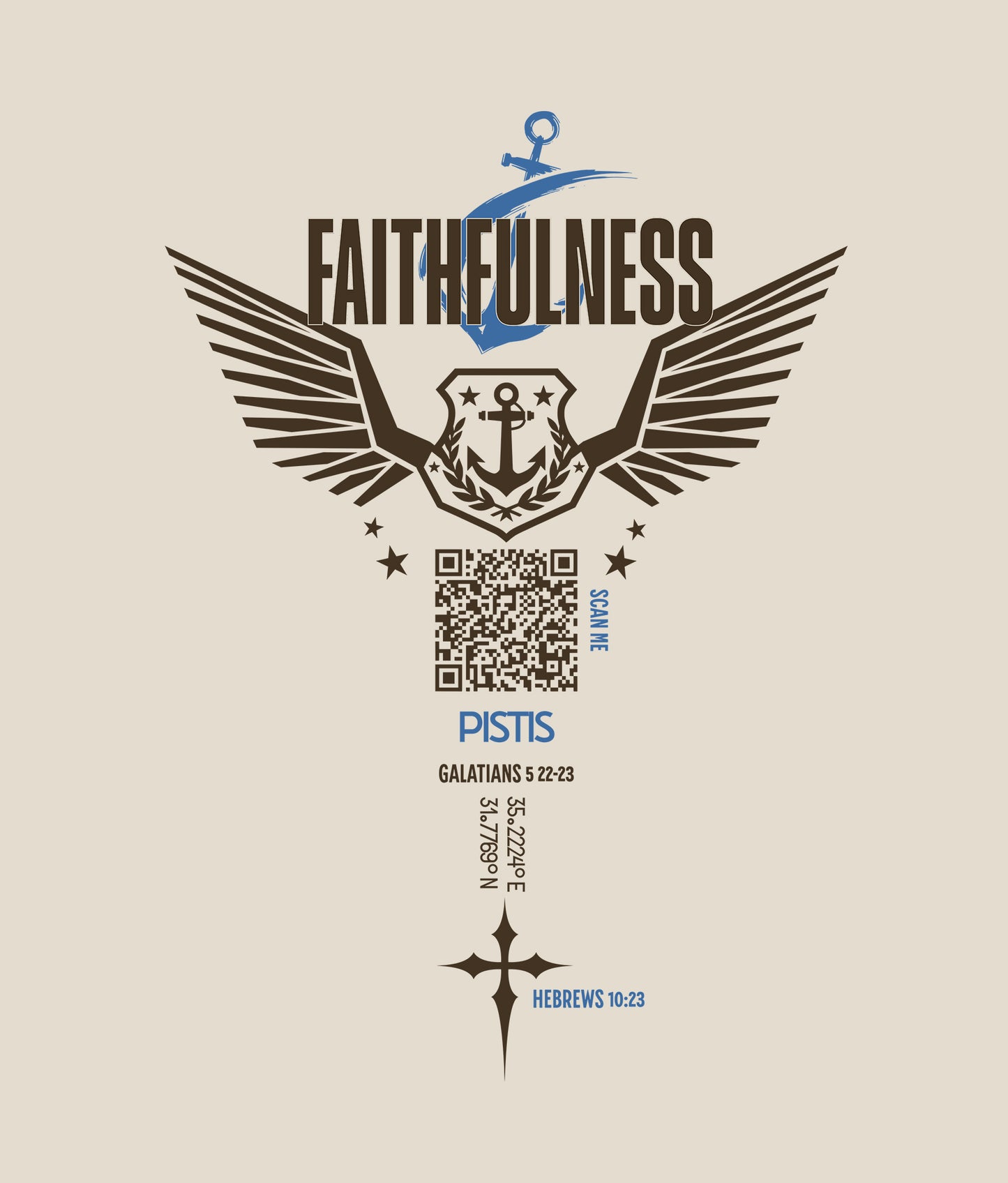 FAITHFULNESS – Pistis, Unshakable Ground, Heavyweight Cotton Tee