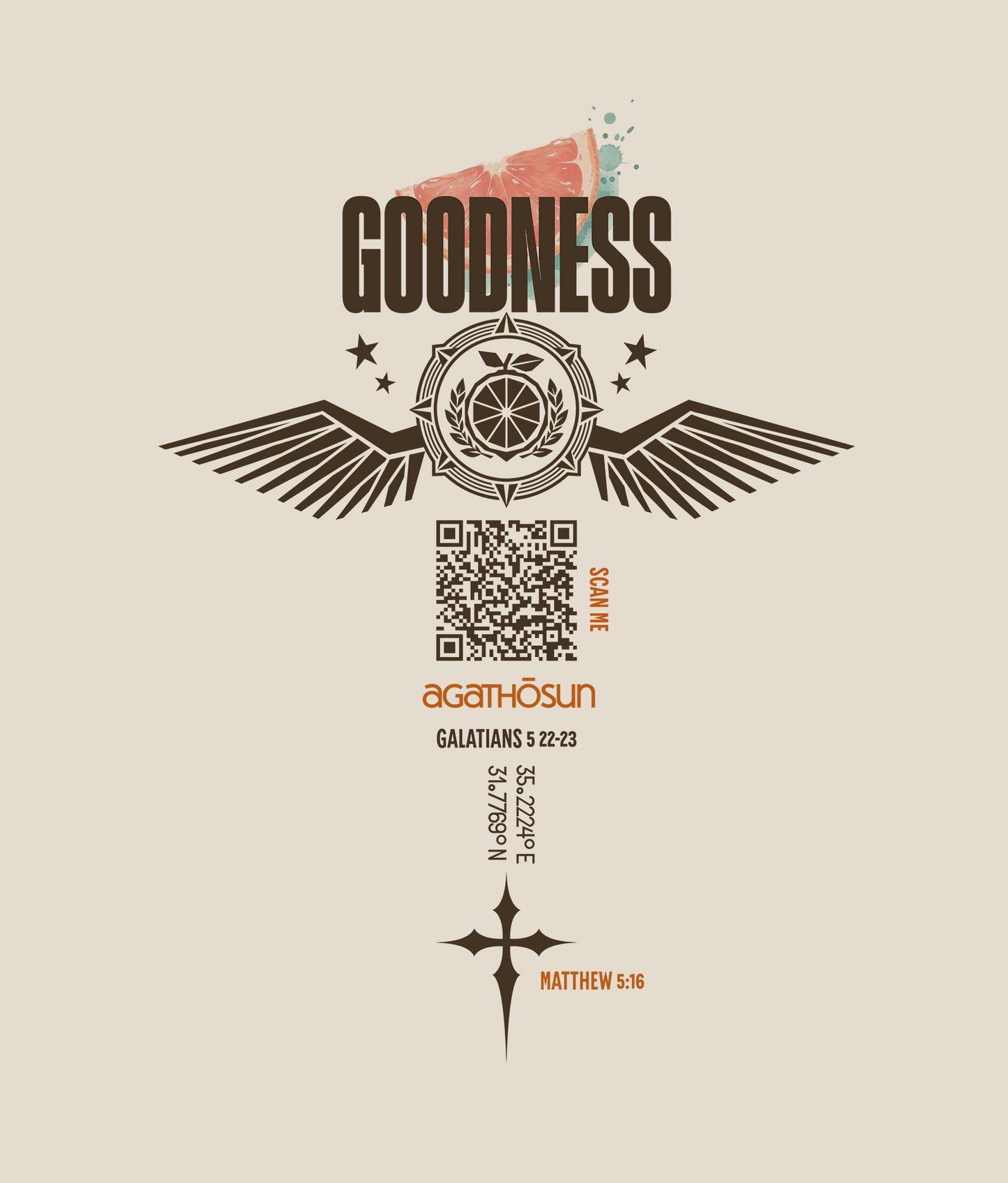 GOODNESS – Agathosune, The Moral Backbone, Heavyweight Cotton Tee