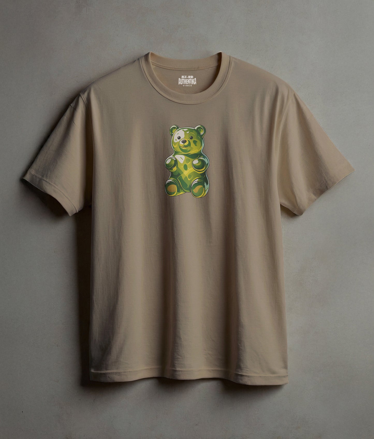 Quiet Joy – Green Gummy Bear Tee for Soft Rebels & Sweet Souls