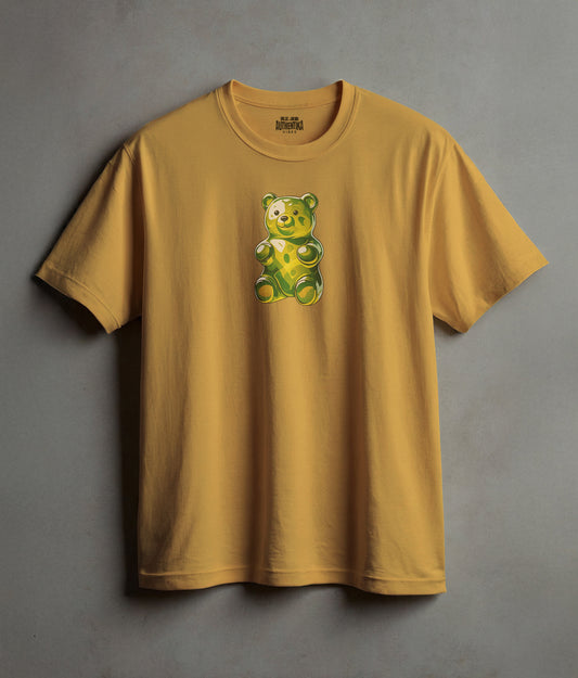 Quiet Joy – Green Gummy Bear Tee for Soft Rebels & Sweet Souls
