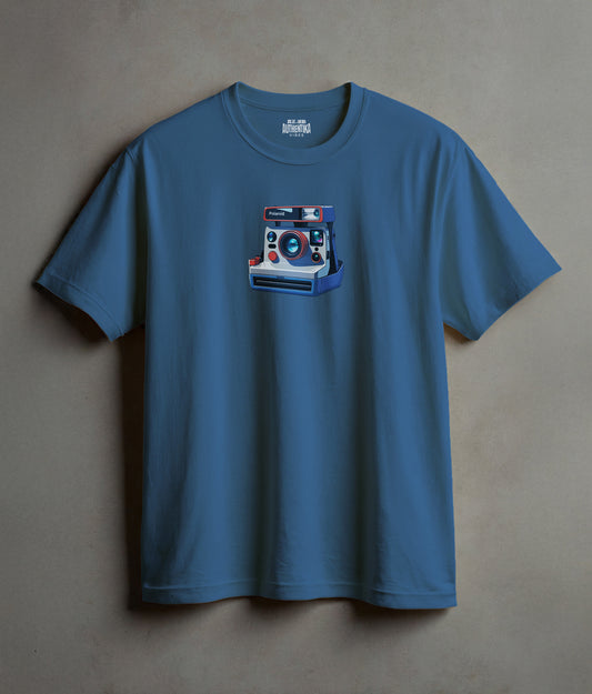 Captured in Silence – Retro Instant Camera Tee for Sentimental Souls